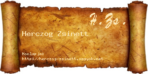 Herczog Zsinett névjegykártya